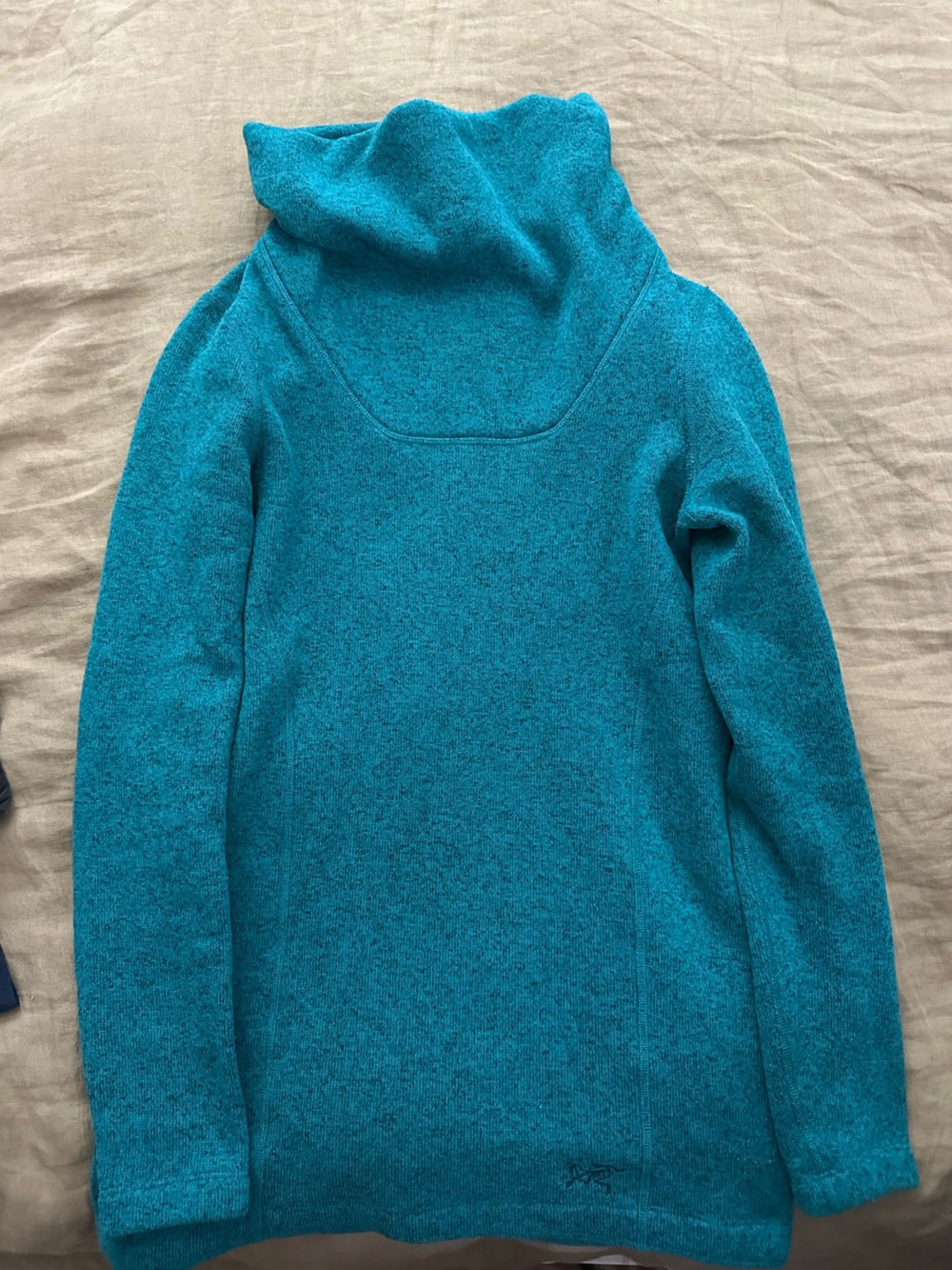 Arc'teryx Desira Tunic Cowl Neck Fleece Sweater Teal Color small women’s